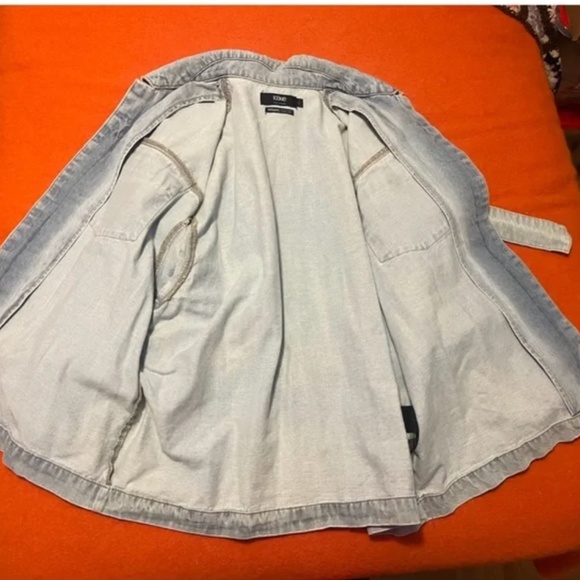 Organic cotton oversized belted denim jacket overshirt NWT - Picture 12 of 15